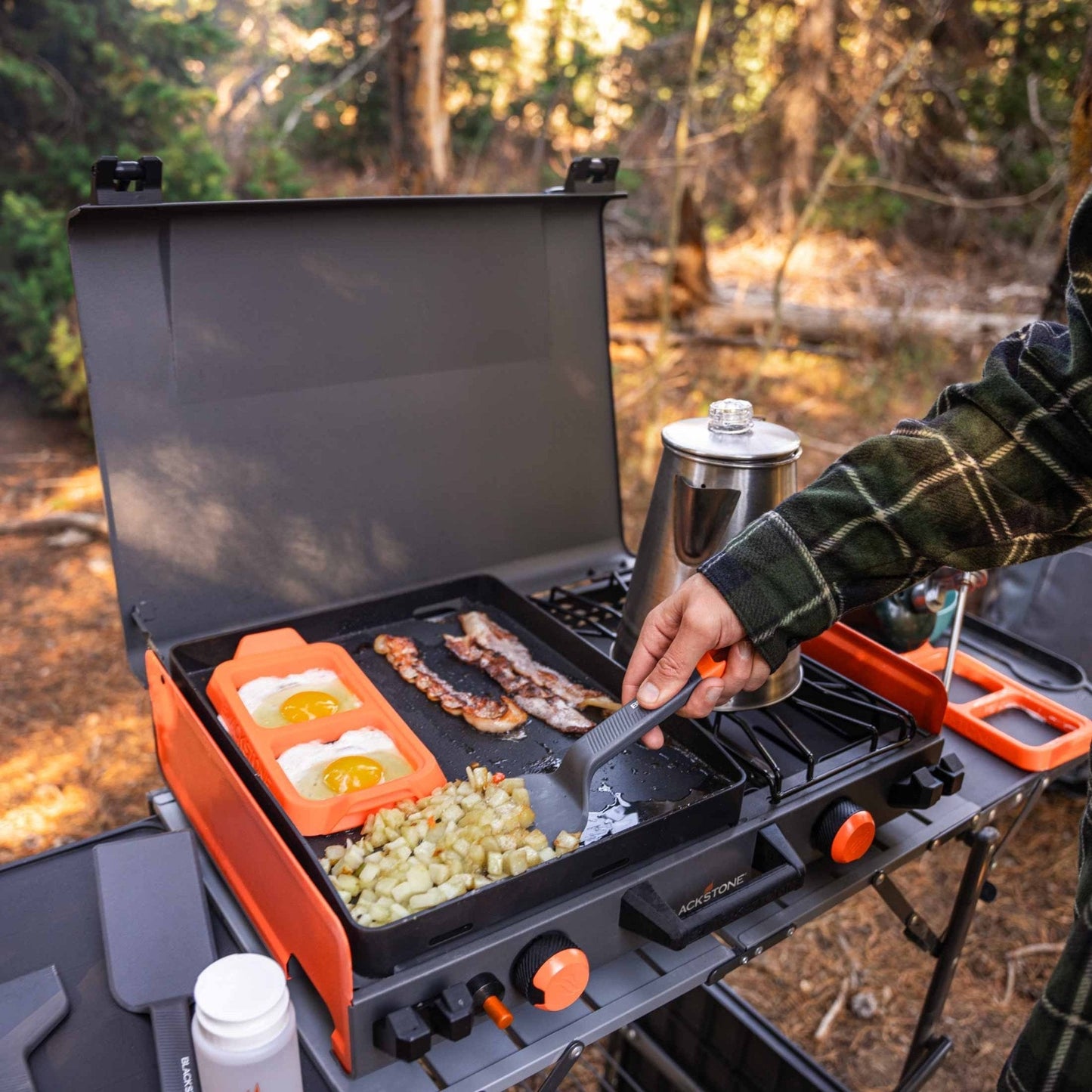12x14" Camping Griddle with Side Burner