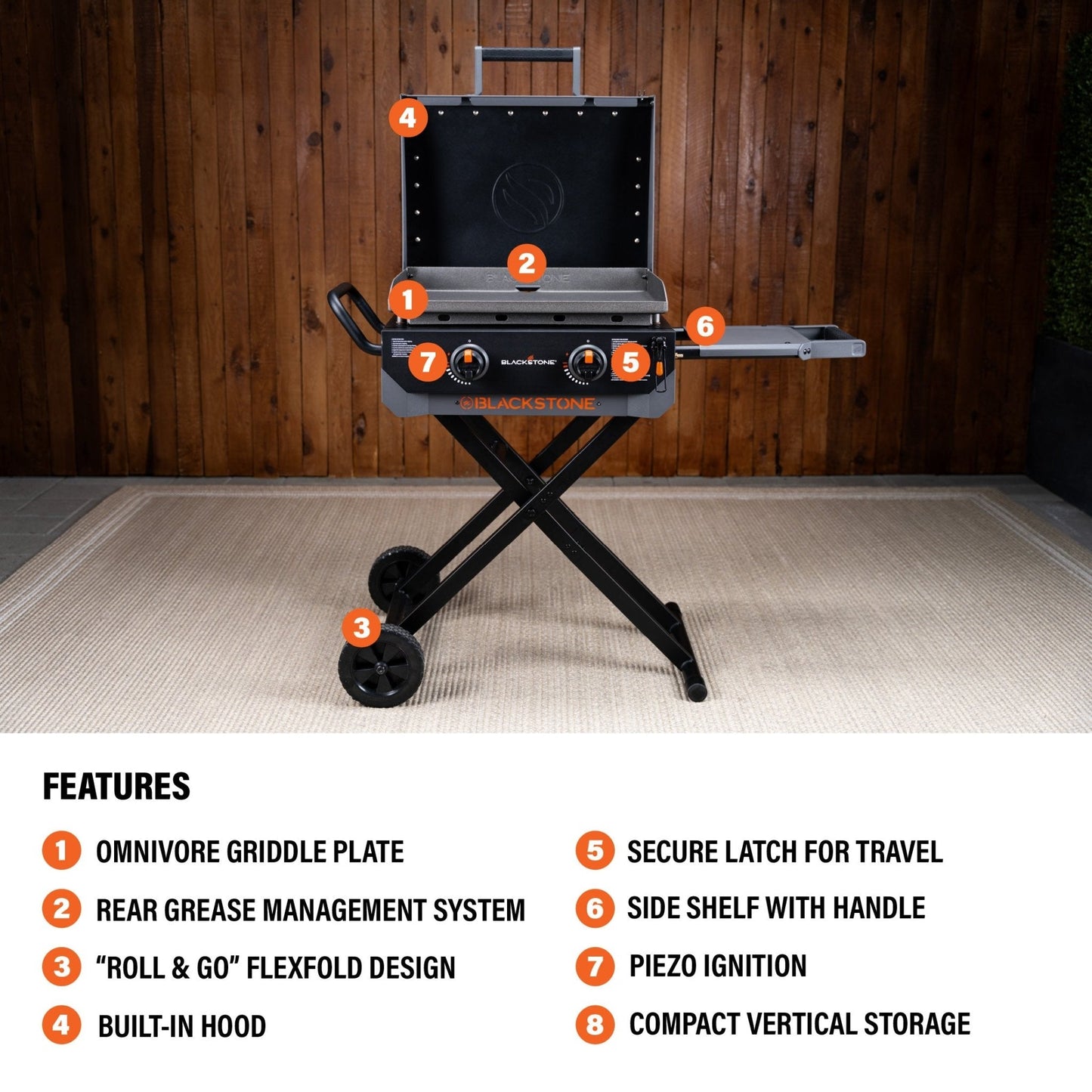 22" Griddle with Flexfold Legs
