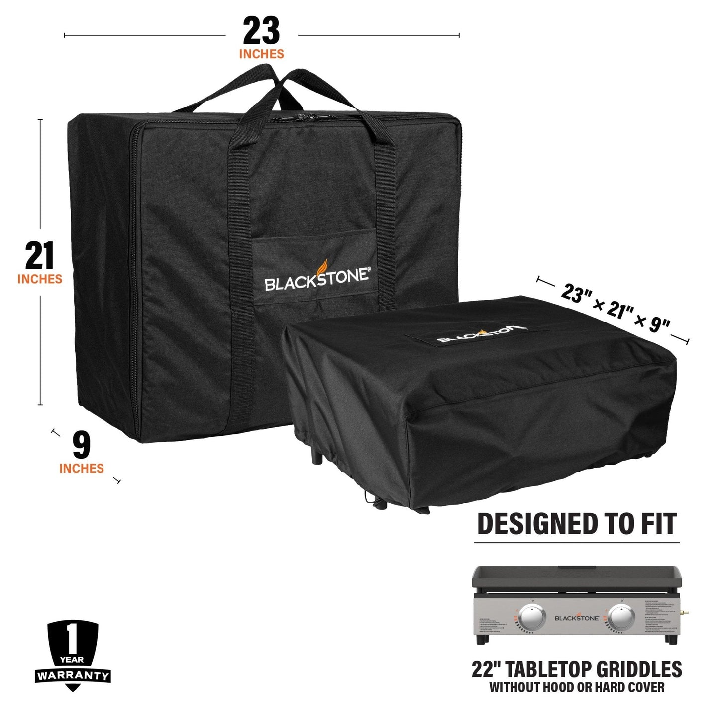 22" Tabletop Griddle Cover & Carry Bag